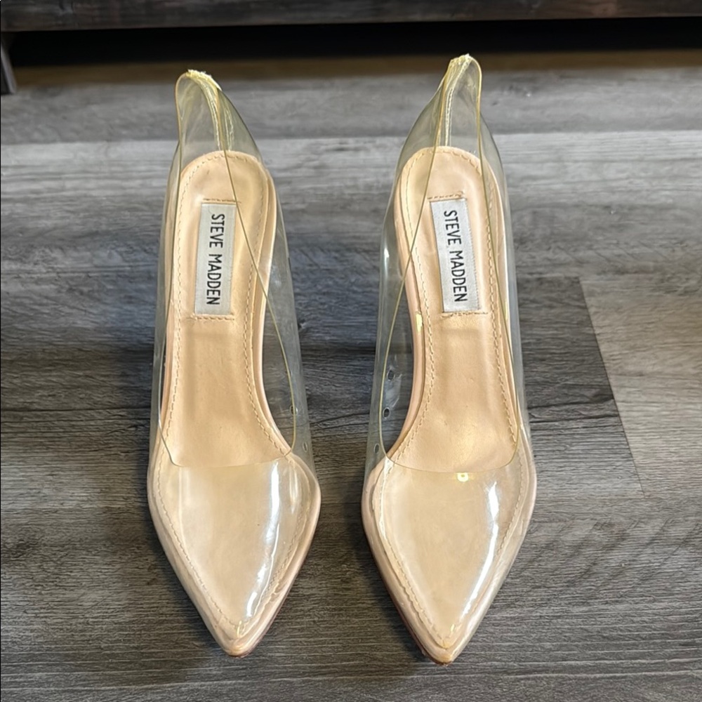 Steve Madden Women's Clear and Nude Heels